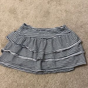 Hollister Striped Tiered Mini Skirt